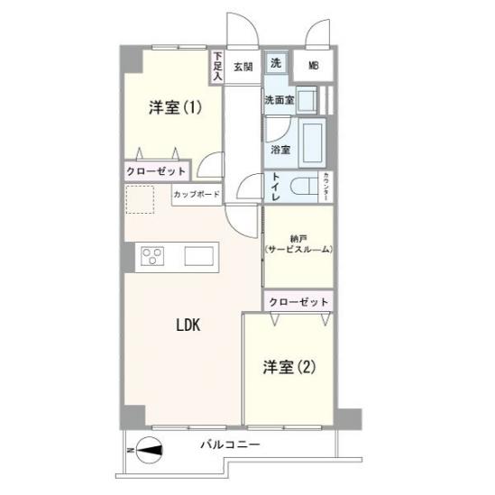 コープ野村大塚-1-間取図(平面図)
