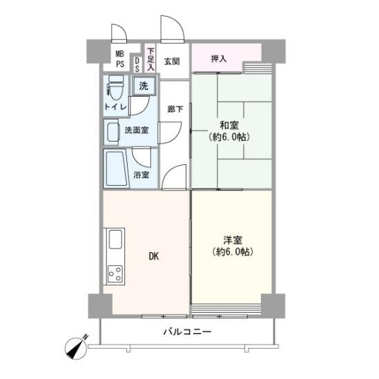 イトーピア豊玉マンション-1-間取図(平面図)