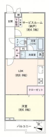 ライオンズガーデン富士見台-1-間取図(平面図)