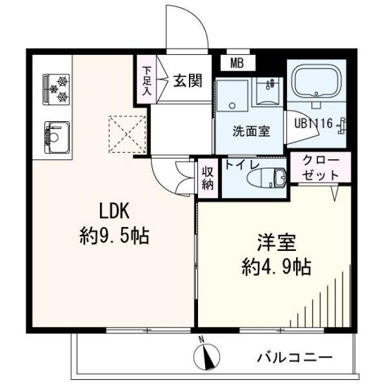 グランドコート中村橋-1-間取図(平面図)