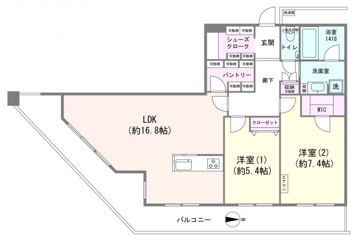 ディアマークスキャピタルタワー-1-間取図(平面図)