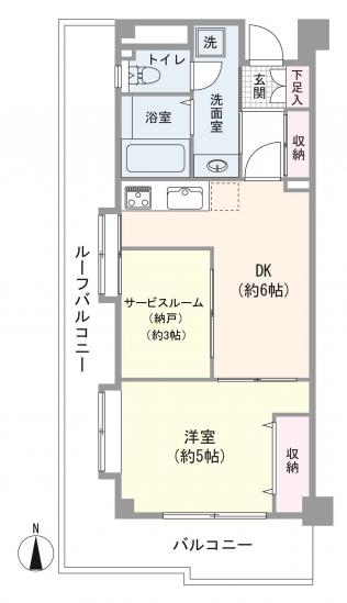 第２桜台ファミリーマンション　S棟-1-間取図(平面図)