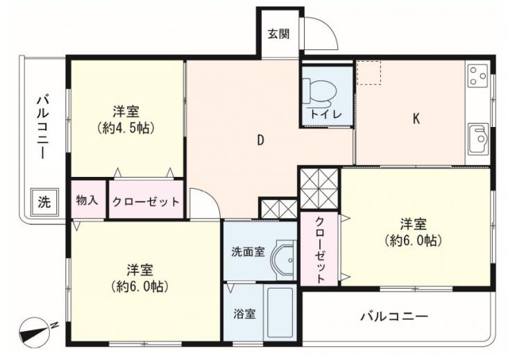 三田小茂根コーポ-1-間取図(平面図)