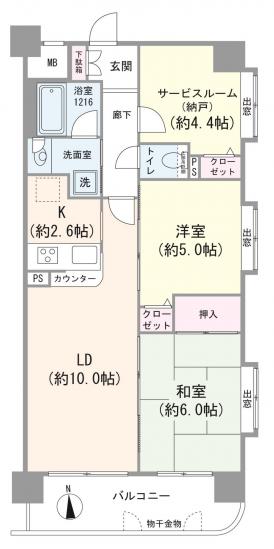 レーベンハイム常盤台　七番館-1-間取図(平面図)