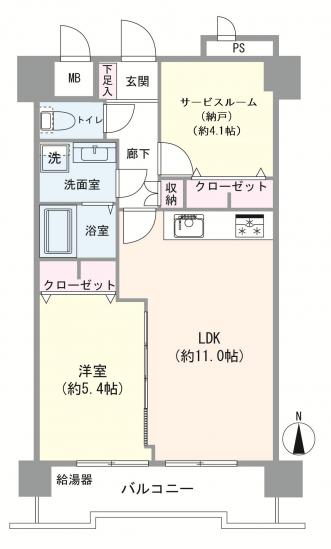 オリンピックマンション桜台第２-1-間取図(平面図)