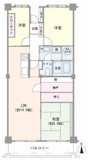 サンシティC棟-1-間取図(平面図)