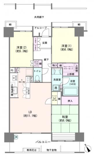 エコヴィレッジ朝霞本町ペレニアル-1-間取図(平面図)