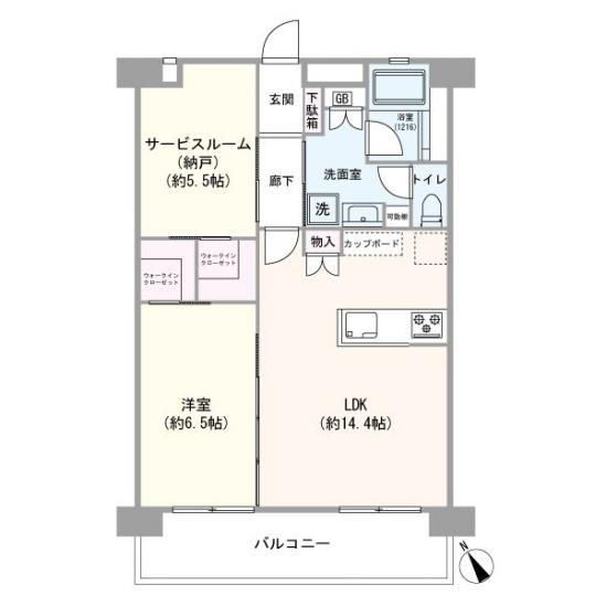 山手通りオークレジデンス-1-間取図(平面図)