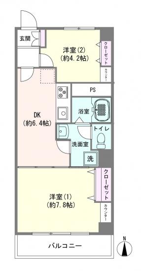 宮本３７ハイツ-1-間取図(平面図)