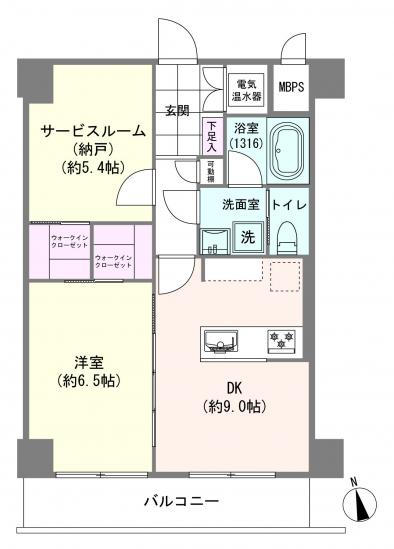 ライオンズマンション大山西町-1-間取図(平面図)