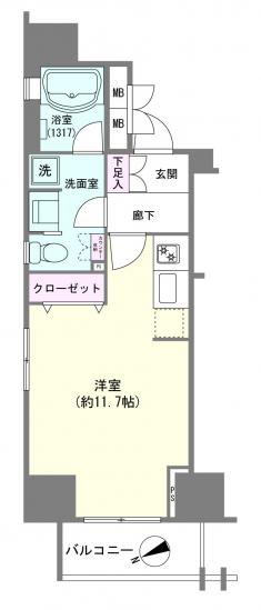 シティインデックス池袋-1-間取図(平面図)
