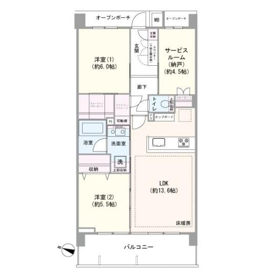 イニシア江古田-1-間取図(平面図)