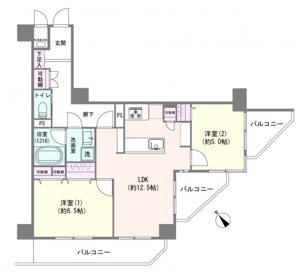 ストーク大山-1-間取図(平面図)