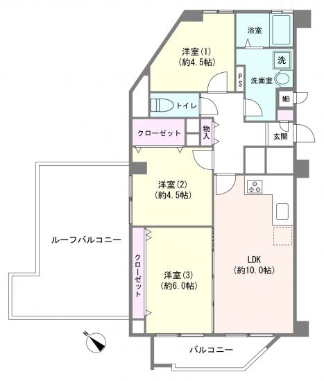 小豆沢ローズハイム-1-間取図(平面図)