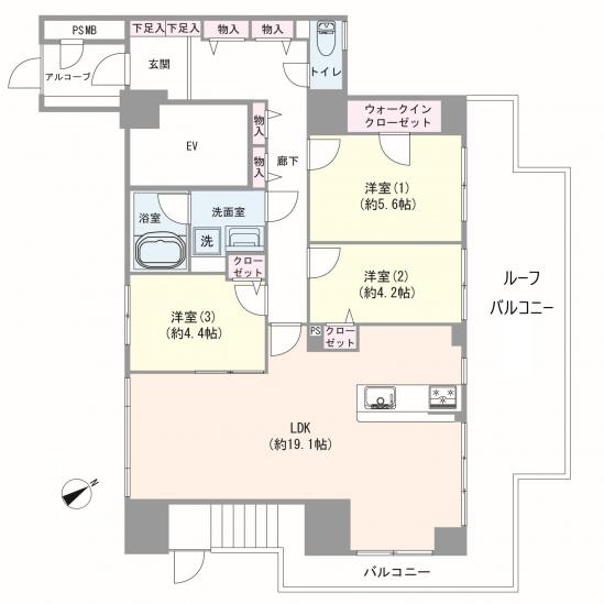 シャロン新板橋-1-間取図(平面図)
