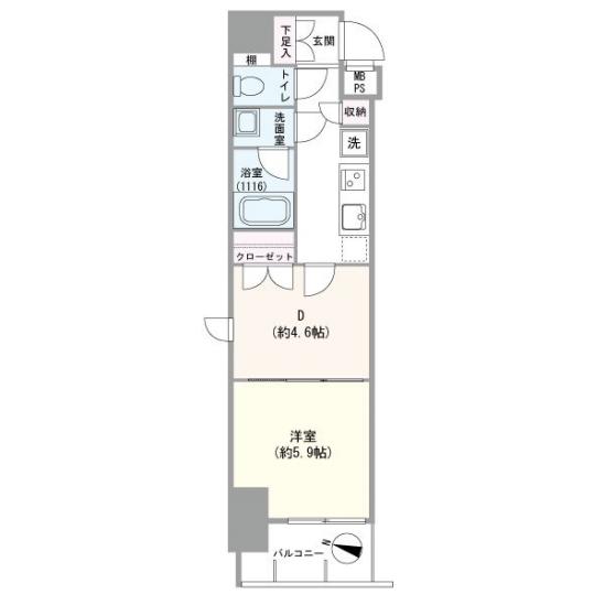 レクシオシティ王子神谷-1-間取図(平面図)