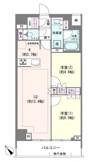 オープンレジデンシア板橋グランデ-1-間取図(平面図)