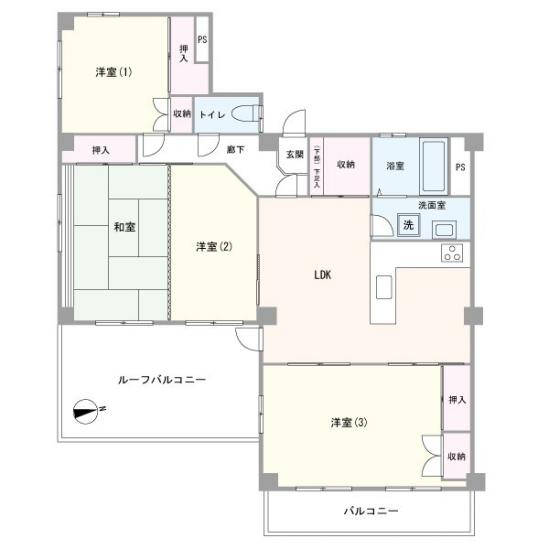 グリーンハイツ大塚-1-間取図(平面図)