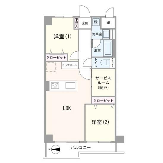 コープ野村大塚-1-間取図(平面図)