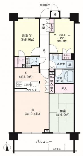 レーベンハイム光が丘公園-1-間取図(平面図)