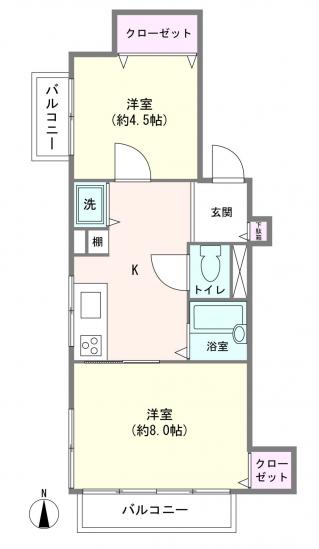 大洋江古田マンション-1-間取図(平面図)