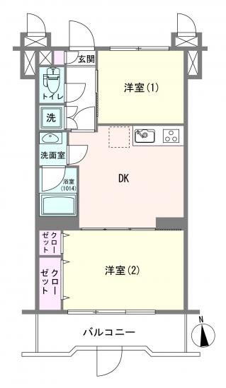 第２高島平サニーコーポ-1-間取図(平面図)