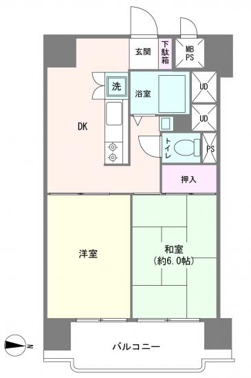カーサ中村-1-間取図(平面図)
