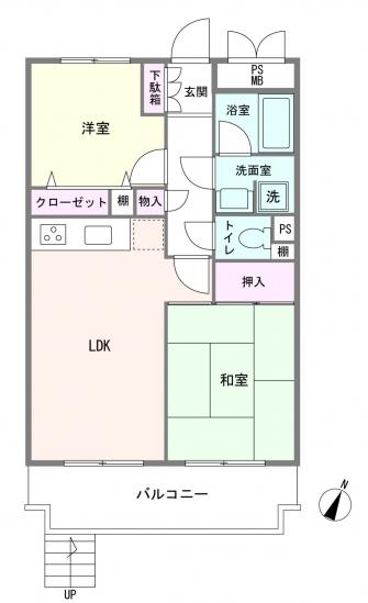 藤和稲付公園コープ-1-間取図(平面図)