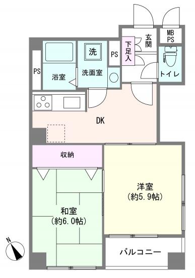 ワコー板橋マンション-1-間取図(平面図)