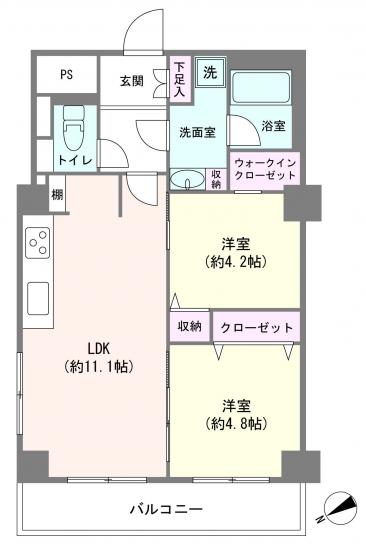 桜川グレースマンション-1-間取図(平面図)