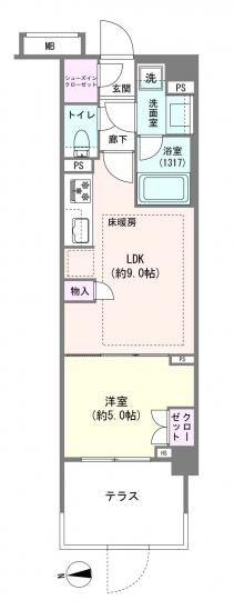 オープンレジデンシア小竹向原ガーデン-1-間取図(平面図)