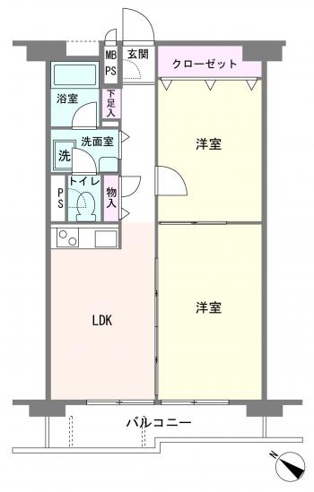 朝日板橋マンション-1-間取図(平面図)