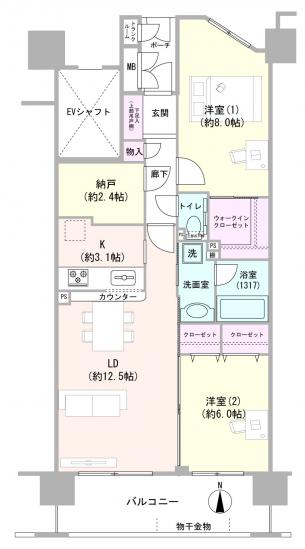 ジースクエア-1-間取図(平面図)
