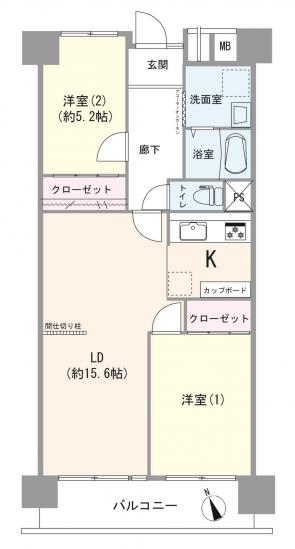 南砂町グリーンハイツ１号棟-1-間取図(平面図)