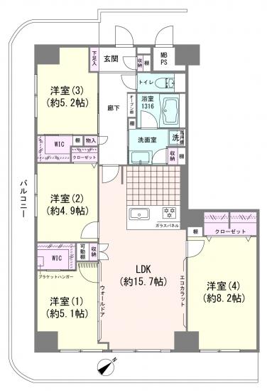 木場サニータウン-1-間取図(平面図)