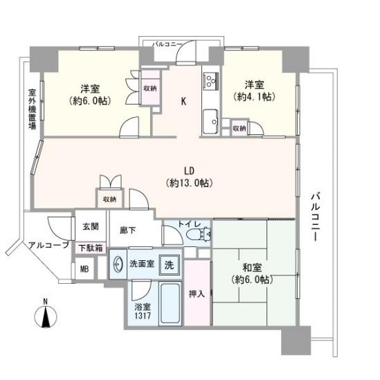 ナイスグランソレイユ東陽町-1-間取図(平面図)