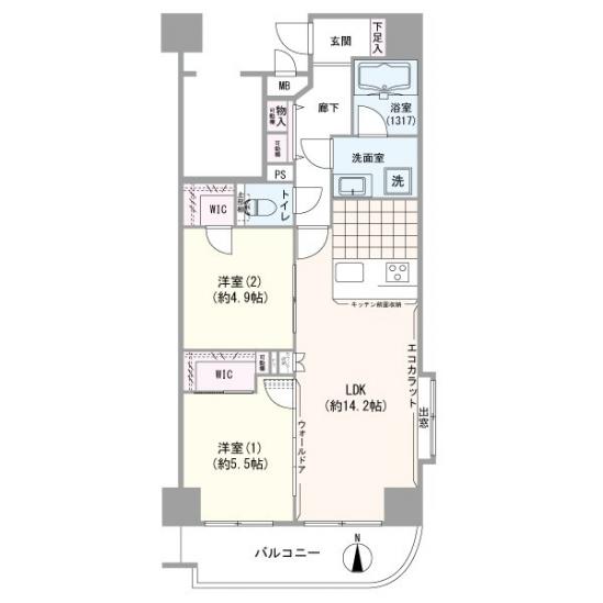 ソルフィエスタ猿江恩賜公園-1-間取図(平面図)