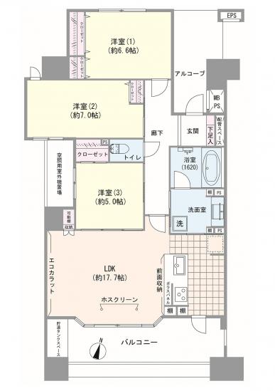 レクセルプラザ東陽町-1-間取図(平面図)