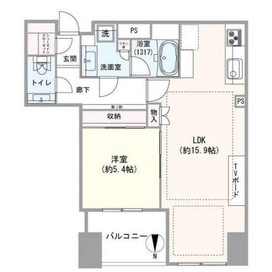 シティタワーズ豊洲ザ・ツイン　サウスタワー-1-間取図(平面図)