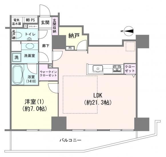 ライオンズタワー大島-1-間取図(平面図)