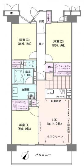 アイ・キャナルメイツ豊洲-1-間取図(平面図)