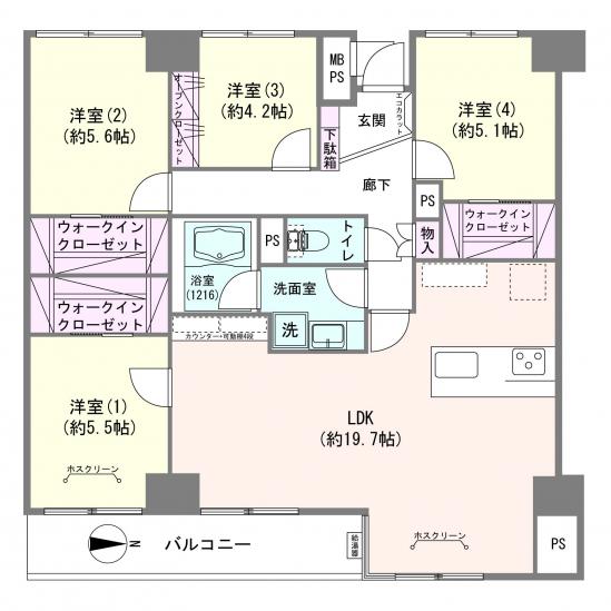 菊川サニーハイツ-1-間取図(平面図)