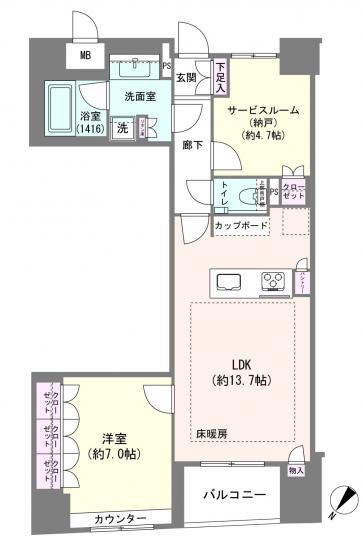 プロスタイル日本橋馬喰町-1-間取図(平面図)