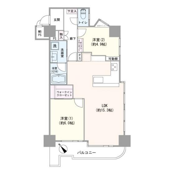 ヴィルメゾン葛西-1-間取図(平面図)