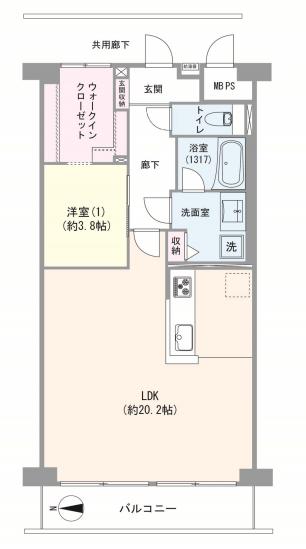 ハイラーク大島-1-間取図(平面図)
