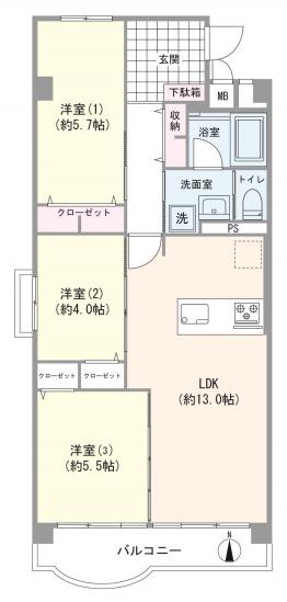 東陽サニーハイツ-1-間取図(平面図)