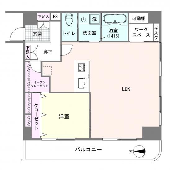 エンゼルハイツ-1-間取図(平面図)