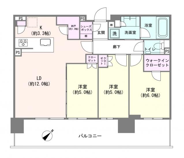シティタワーズ東京ベイ　セントラルタワー-1-間取図(平面図)