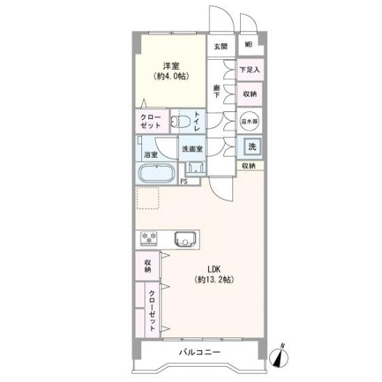 ヴェラハイツ門前仲町-1-間取図(平面図)
