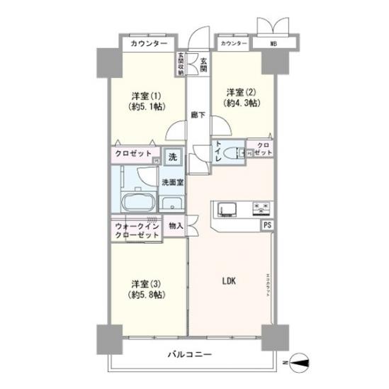 ハイシティ森下-1-間取図(平面図)